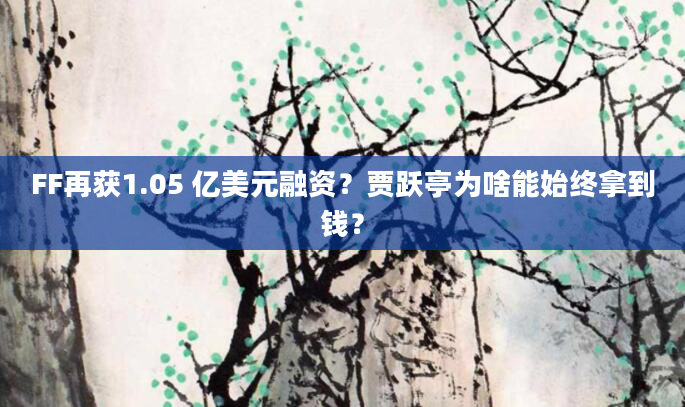 FF再获1.05 亿美元融资？贾跃亭为啥能始终拿到钱？