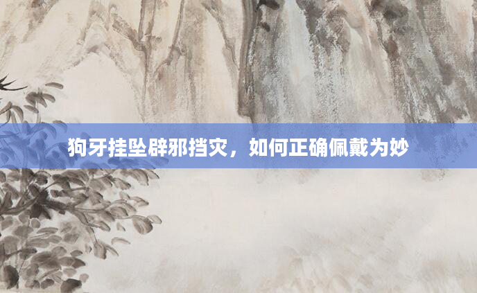 狗牙挂坠辟邪挡灾，如何正确佩戴为妙