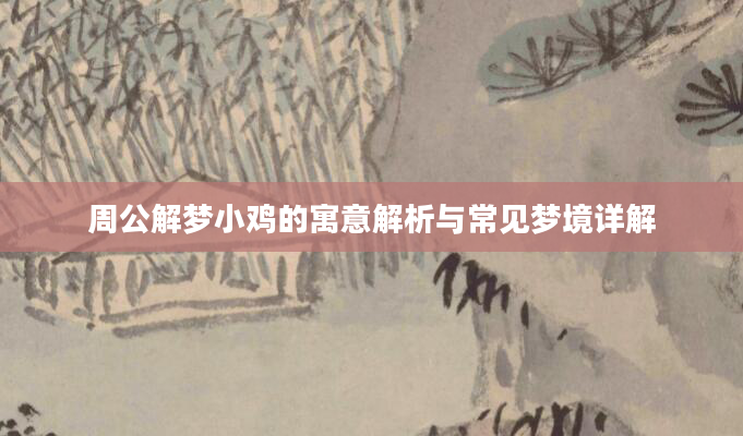 周公解梦小鸡的寓意解析与常见梦境详解