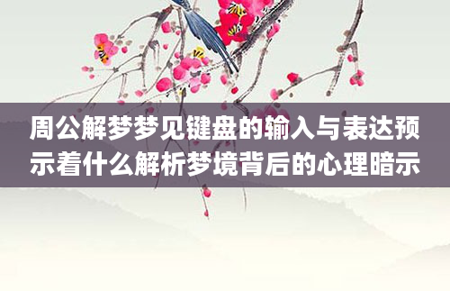 周公解梦梦见键盘的输入与表达预示着什么解析梦境背后的心理暗示