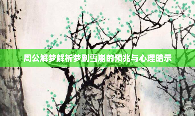 周公解梦解析梦到雪崩的预兆与心理暗示