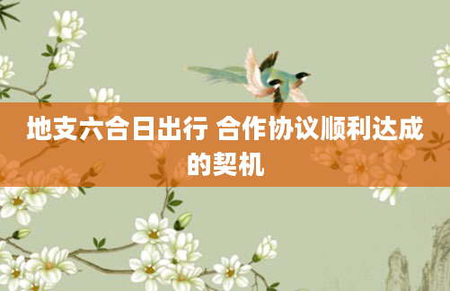 地支六合日出行 合作协议顺利达成的契机