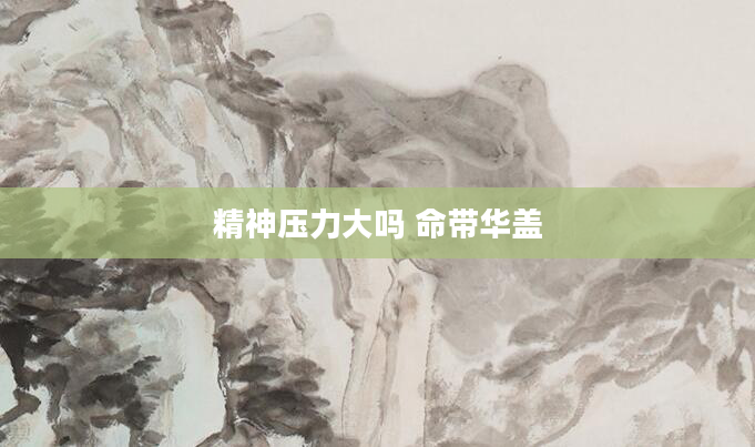 精神压力大吗 命带华盖