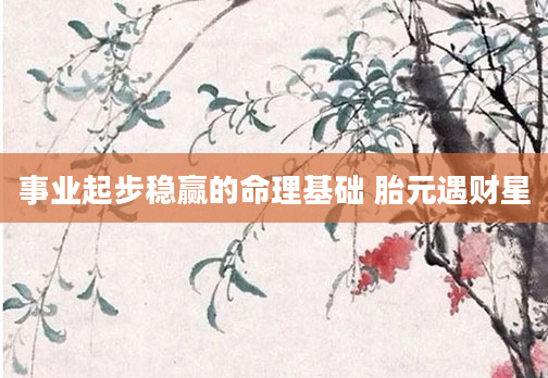 事业起步稳赢的命理基础 胎元遇财星