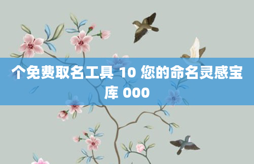 个免费取名工具 10 您的命名灵感宝库 000