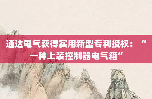 通达电气获得实用新型专利授权：“一种上装控制器电气箱”