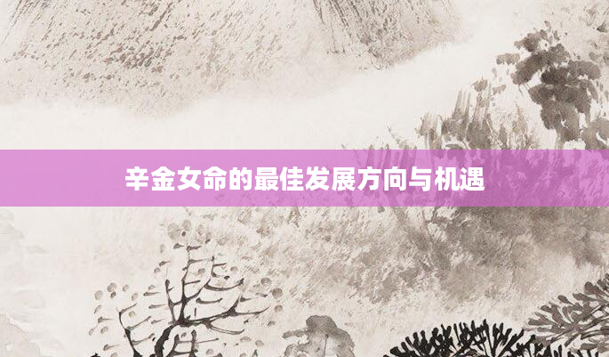 辛金女命的最佳发展方向与机遇