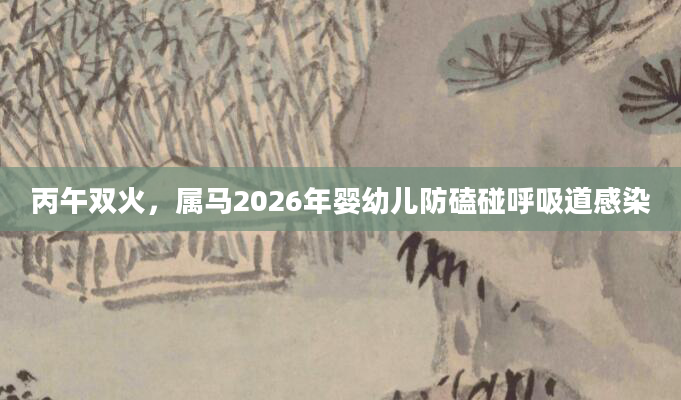 丙午双火，属马2026年婴幼儿防磕碰呼吸道感染