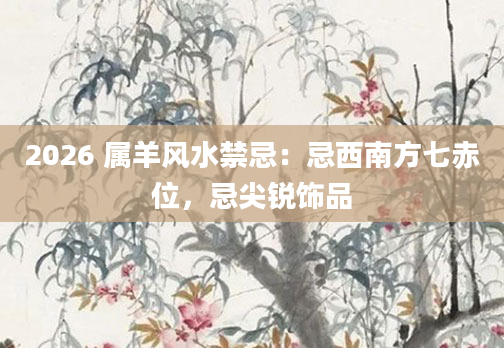 2026 属羊风水禁忌：忌西南方七赤位，忌尖锐饰品