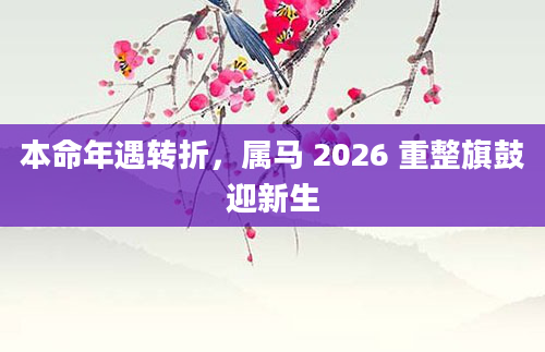 本命年遇转折，属马 2026 重整旗鼓迎新生