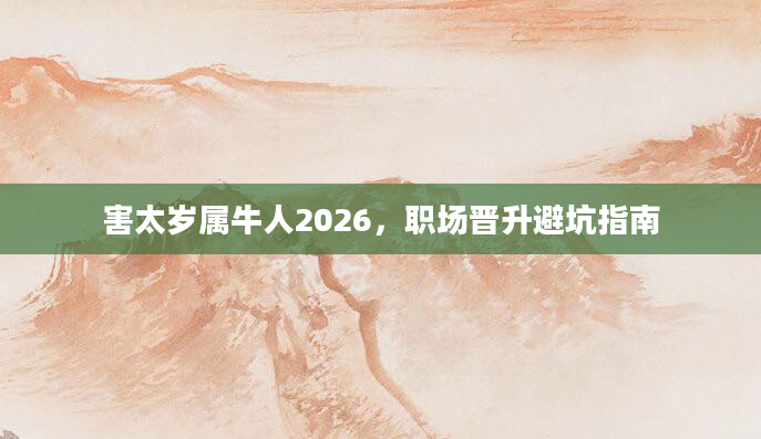 害太岁属牛人2026，职场晋升避坑指南