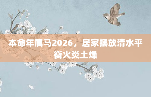 本命年属马2026，居家摆放清水平衡火炎土燥