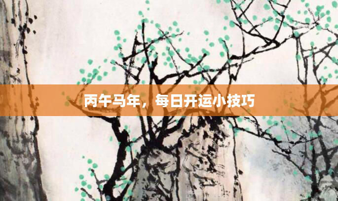 丙午马年，每日开运小技巧