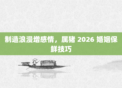 制造浪漫增感情，属猪 2026 婚姻保鲜技巧
