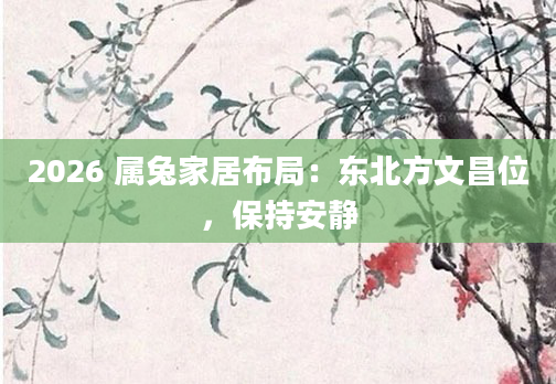 2026 属兔家居布局：东北方文昌位，保持安静