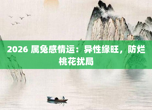 2026 属兔感情运：异性缘旺，防烂桃花扰局