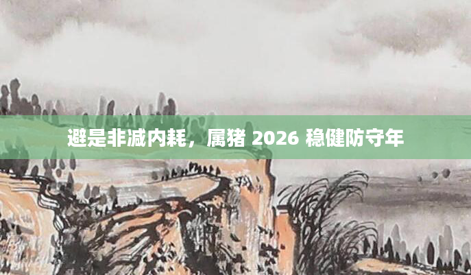 避是非减内耗，属猪 2026 稳健防守年