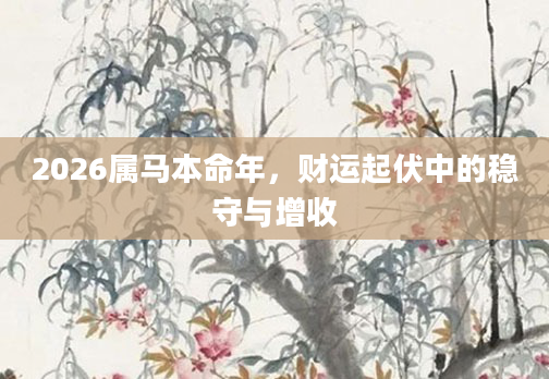 2026属马本命年，财运起伏中的稳守与增收