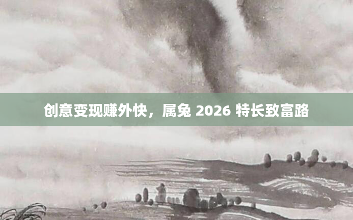 创意变现赚外快，属兔 2026 特长致富路