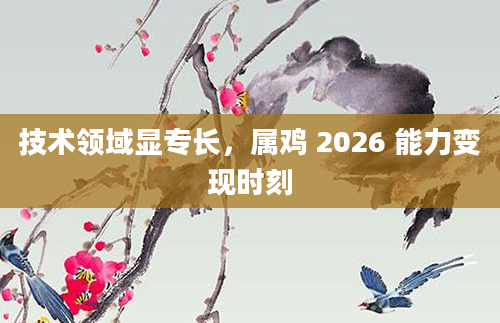 技术领域显专长，属鸡 2026 能力变现时刻