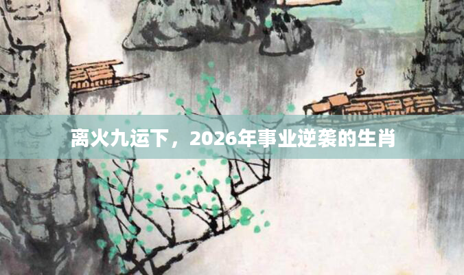 离火九运下，2026年事业逆袭的生肖