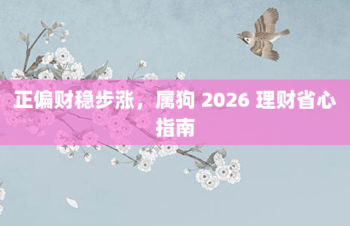 正偏财稳步涨，属狗 2026 理财省心指南