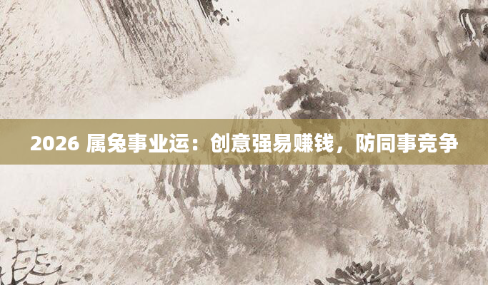 2026 属兔事业运：创意强易赚钱，防同事竞争