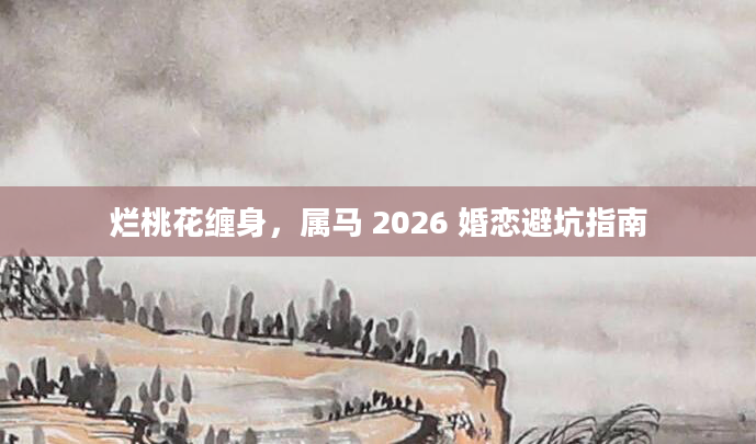 烂桃花缠身，属马 2026 婚恋避坑指南