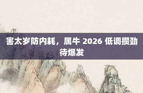 害太岁防内耗，属牛 2026 低调攒劲待爆发