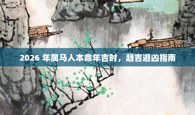 2026 年属马人本命年吉时，趋吉避凶指南