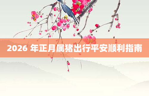 2026 年正月属猪出行平安顺利指南
