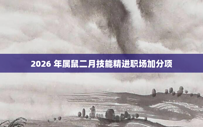 2026 年属鼠二月技能精进职场加分项