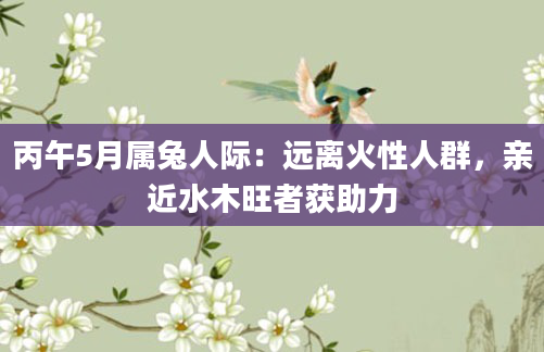 丙午5月属兔人际：远离火性人群，亲近水木旺者获助力