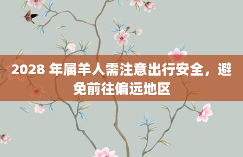 2028 年属羊人需注意出行安全，避免前往偏远地区