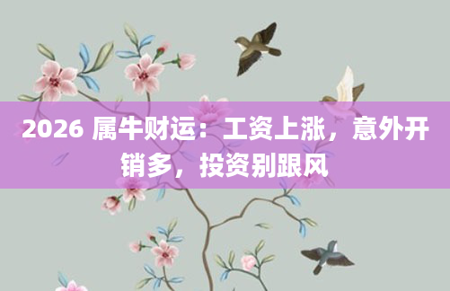 2026 属牛财运：工资上涨，意外开销多，投资别跟风