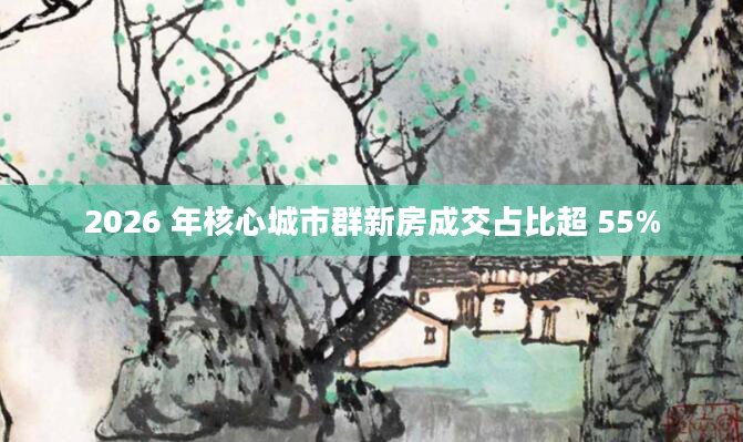 2026 年核心城市群新房成交占比超 55%