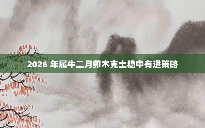 2026 年属牛二月卯木克土稳中有进策略