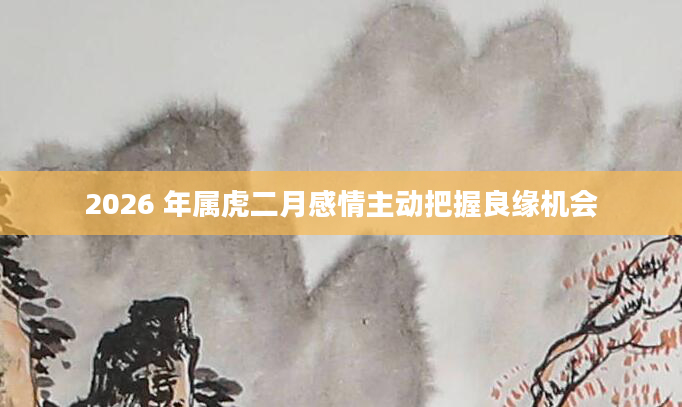 2026 年属虎二月感情主动把握良缘机会