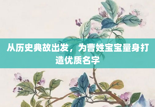 从历史典故出发，为曹姓宝宝量身打造优质名字