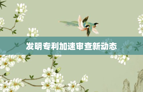 发明专利加速审查新动态