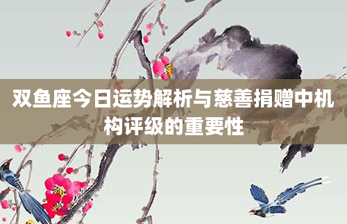双鱼座今日运势解析与慈善捐赠中机构评级的重要性