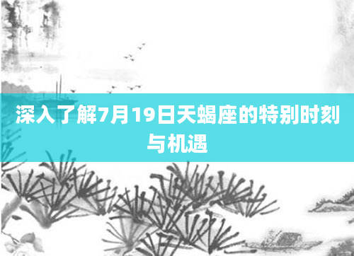 深入了解7月19日天蝎座的特别时刻与机遇