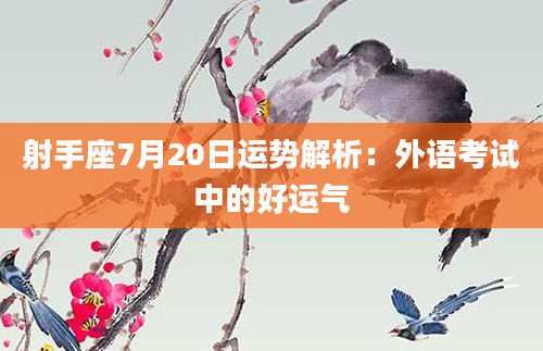 射手座7月20日运势解析：外语考试中的好运气