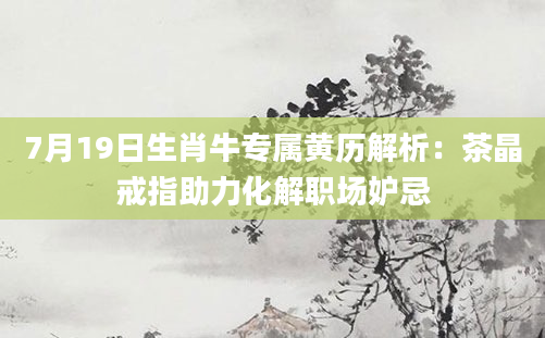 7月19日生肖牛专属黄历解析：茶晶戒指助力化解职场妒忌