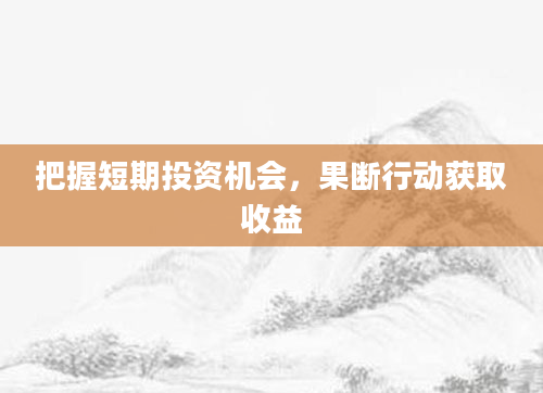 把握短期投资机会，果断行动获取收益