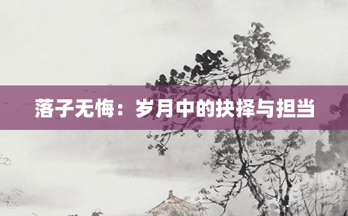 落子无悔：岁月中的抉择与担当