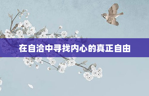 在自洽中寻找内心的真正自由