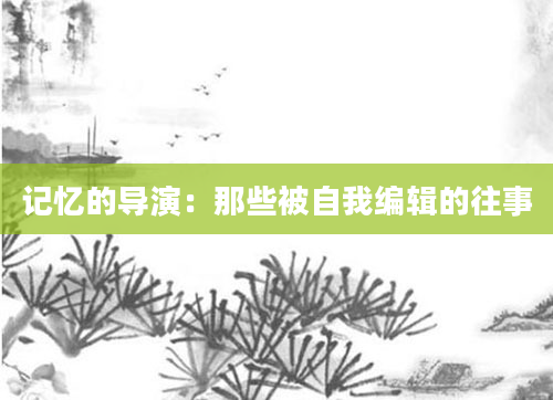 记忆的导演：那些被自我编辑的往事