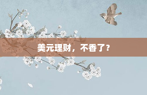 美元理财,不香了?