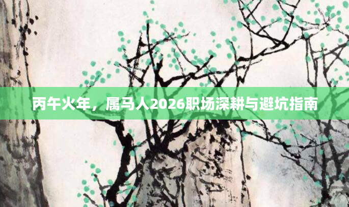 丙午火年,属马人2026职场深耕与避坑指南
